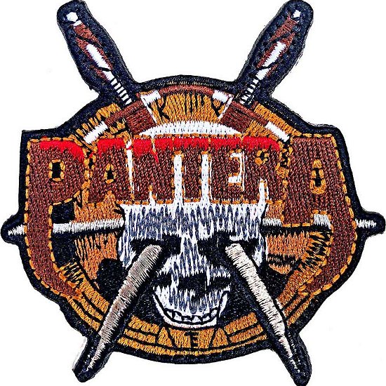 Pantera Standard Woven Patch: Skull Knives - Pantera - Merchandise -  - 5056368642012 - 