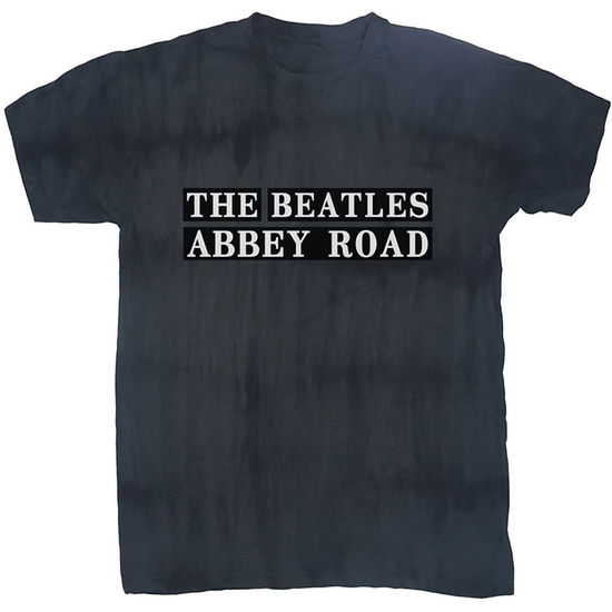 Cover for The Beatles · The Beatles Unisex T-Shirt: Abbey Road Sign (Wash Collection) (T-shirt) [size M] [Black - Unisex edition] (2021)