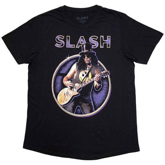 Cover for Slash · Slash Unisex T-Shirt: Purple Circle (Black) (T-shirt) [size S] (2024)