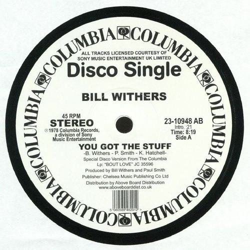 You Got The Stuff - Bill Withers - Muziek - COLUMBIA - 5060589482012 - 22 juni 2018