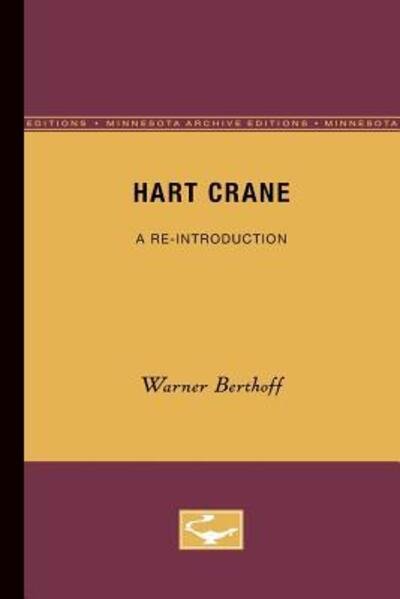 Cover for Warner Berthoff · Hart Crane: A Re-Introduction (Taschenbuch) (1989)