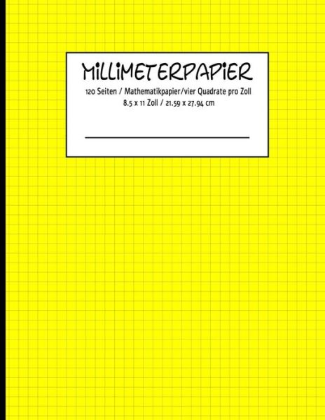 Cover for Karo Notizen · MILLIMETERPAPIER 120 Seiten / Mathematikpapier /vier Quadrate pro Zoll 8.5 x 11 Zoll / 21.59 x 27.94 cm (Paperback Book) (2019)