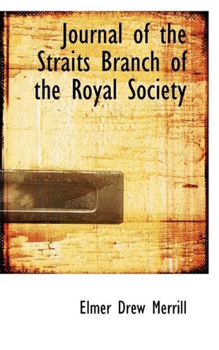 Cover for Elmer Drew Merrill · Journal of the Straits Branch of the Royal Society (Paperback Book) (2009)