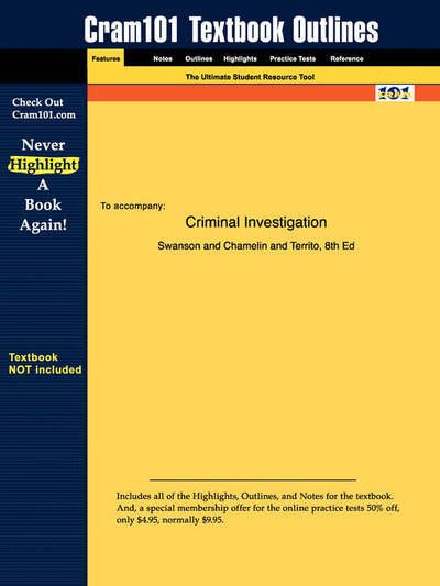 Cover for 8th Ed Swanson and Cha · Studyguide for Criminal Investigation by Territo, Isbn 97800 (Paperback Book) (2007)