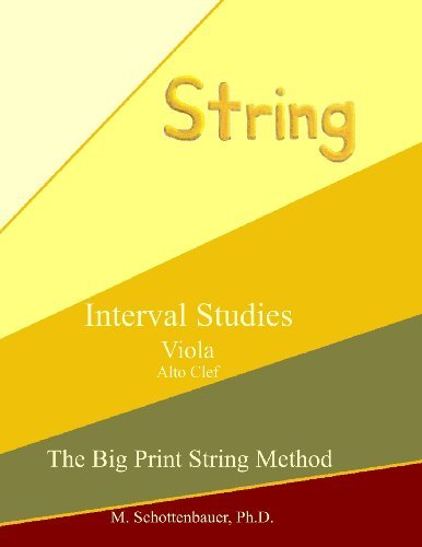 Cover for M. Schottenbauer · Interval Studies:  Viola (Alto Clef) (The Big Print String Method) (Taschenbuch) [Lrg edition] (2013)