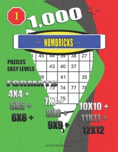Cover for Basford Holmes · 1,000 + Numbricks puzzles easy levels (Pocketbok) (2020)
