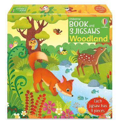 Usborne Book and 3 Jigsaws: Woodland - Book and 3 Jigsaws - Sam Taplin - Bøker - Usborne Publishing Ltd - 9781805078012 - 24. oktober 2024