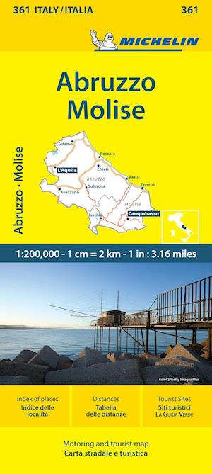 Abruzzo & Molise - Michelin Local Map 361 - Michelin - Books - Michelin Editions des Voyages - 9782067268012 - July 31, 2025