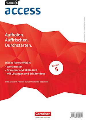 Cover for Cornelsen Verlag GmbH · English G Access Band 1: 5. Schuljahr - Wordmaster und Grammar and Skills (Im Paket) (Paperback Book) (2021)