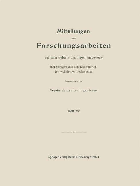 Cover for Walter Kruger · Mitttelungen UEber Forschungsarbeiten Auf Dem Gebiete Des Ingenieurwesens: Insbesondere Aus Den Laboratorien Der Technischen Hochschulen - Forschungsarbeiten Auf Dem Gebiete Des Ingenieurwesens (Paperback Book) [1910 edition] (1910)