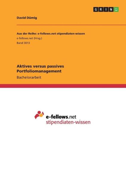 Cover for Dümig · Aktives versus passives Portfolio (Book)