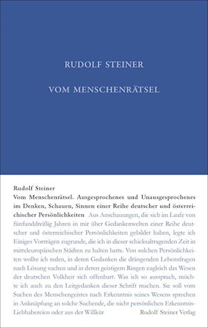 Cover for Rudolf Steiner · Vom Menschenrätsel (Book) (2023)