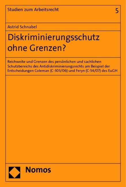 Cover for Schnabel · Diskriminierungsschutz ohne Gr (Book)