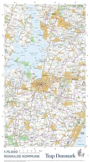 Cover for Trap Danmark · Trap Danmark: Falset kort over Roskilde Kommune (Map) [1.º edición] (2022)