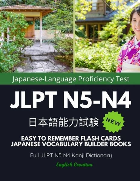 Cover for Ozaki M Kokura · Easy to Remember Flash Cards Japanese Vocabulary Builder Books. Full JLPT N5 N4 Kanji Dictionary English Croatian (Pocketbok) (2020)
