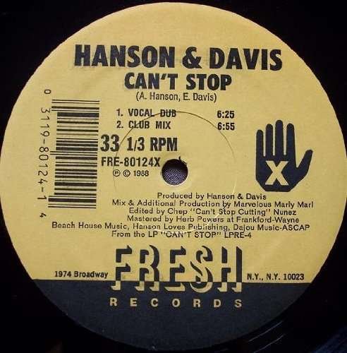 Cover for Hanson &amp; Davis · Can't Stop (Hungry for Your Love) (LP) (2007)