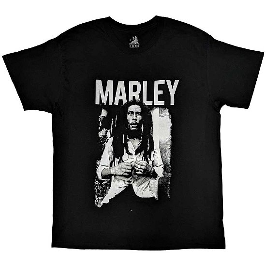 Bob Marley Unisex T-Shirt: Black & White - Bob Marley - Produtos - Bravado - 5023209702013 - 7 de janeiro de 2015