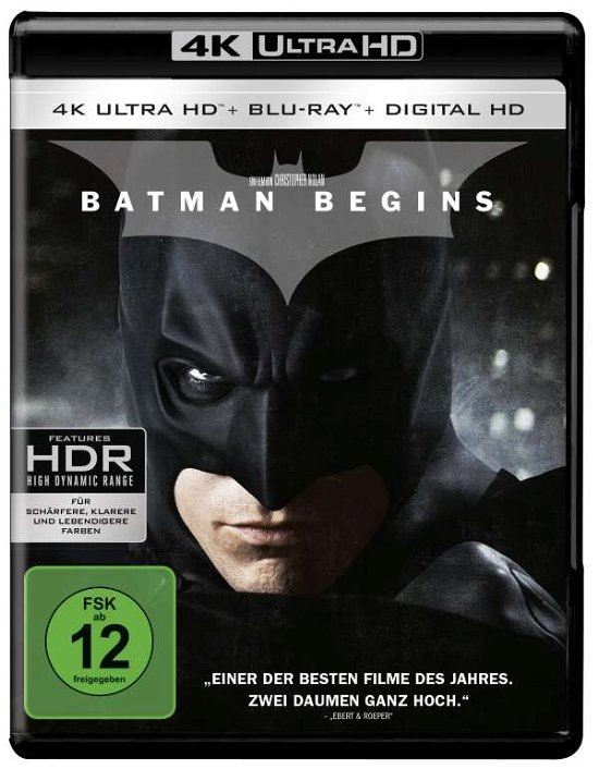 Cover for Christian Bale,michael Caine,liam Neeson · Batman Begins (4K Ultra HD) (2018)