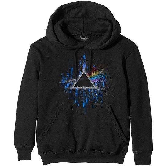 Pink Floyd Unisex Pullover Hoodie: Dark Side of the Moon Blue Splatter - Pink Floyd - Merchandise - MERCHANDISE - 5056170644013 - 30. december 2019