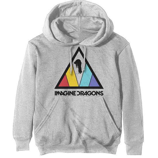 Imagine Dragons Unisex Pullover Hoodie: Triangle Logo - Imagine Dragons - Gadżety -  - 5056368645013 - 