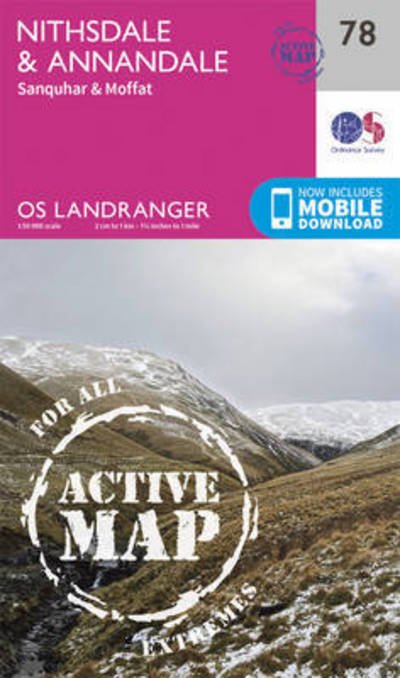 Cover for Ordnance Survey · Nithsdale &amp; Annandale, Sanquhar &amp; Moffat - OS Landranger Active Map (Kort) [February 2016 edition] (2016)