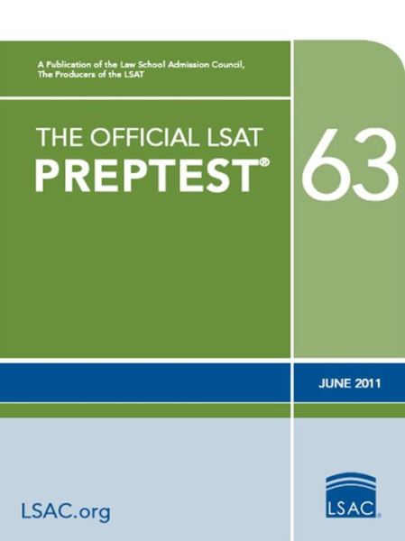 Cover for Law School Admission Council · The Official Lsat Preptest 63: (June 2011 Lsat) (Paperback Book) (2011)