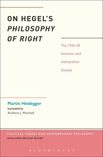 Cover for Martin Heidegger · On Hegel's Philosophy of Right: The 1934-35 Seminar and Interpretive Essays - Political Theory and Contemporary Philosophy (Pocketbok) (2014)