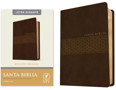 Cover for Tyndale House Publishers · Santa Biblia Ntv, Edición Manual, Letra Gigante (Letra Roja, Sentipiel, Café) (Leather Book) (2022)