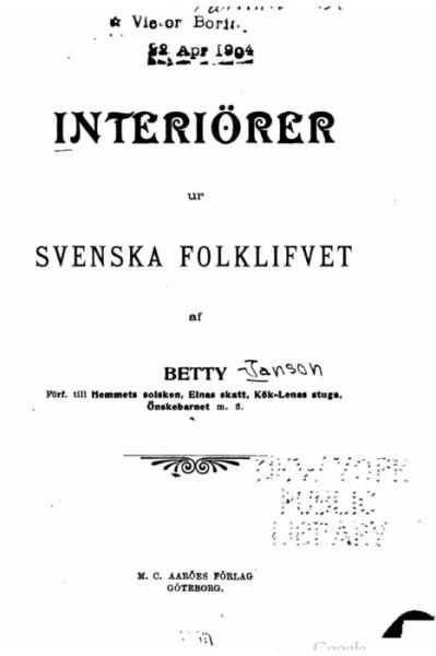 Cover for Betty · Interi rer Ur Svenska Folklifvet (Paperback Book) (2015)