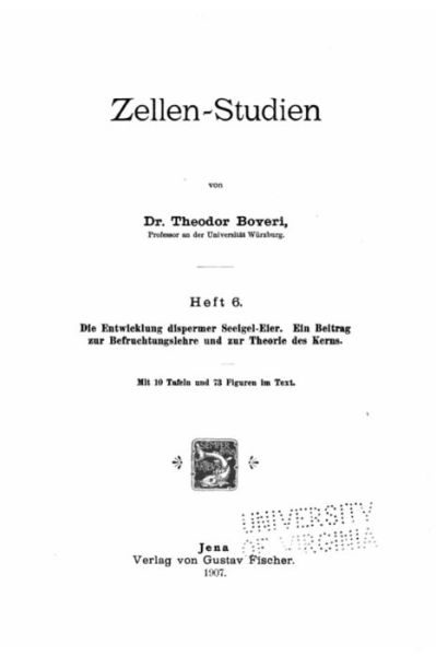 Cover for Theodor Boveri · Zellen-Studien (Paperback Book) (2015)