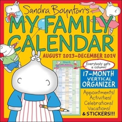 Sandra Boynton's My Family Calendar 17-Month 2023-2024 Family Wall Calendar - Sandra Boynton - Merchandise - Andrews McMeel Publishing - 9781524879013 - September 5, 2023