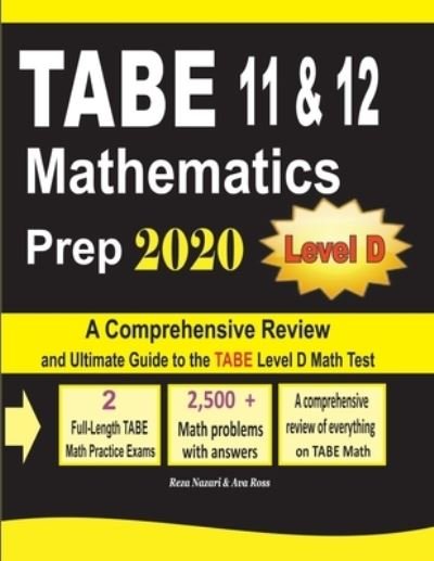 Cover for Ava Ross · TABE 11 &amp; 12 Mathematics Prep 2020 (Paperback Bog) (2020)