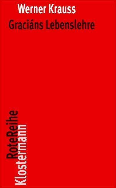 Cover for Krauss · Graciáns Lebenslehre (Book) (2013)