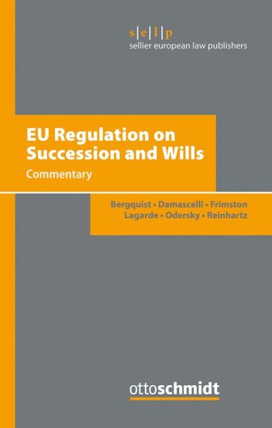 Cover for Ulf Bergquist · EU-Regulation on Succession and Wills: Commentary (Paperback Book) (2015)