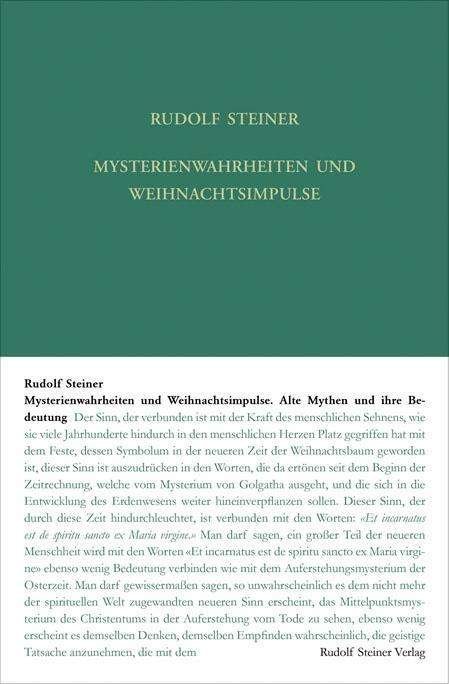Cover for Steiner · Mysterienwahrheiten und Weihnac (Bog)