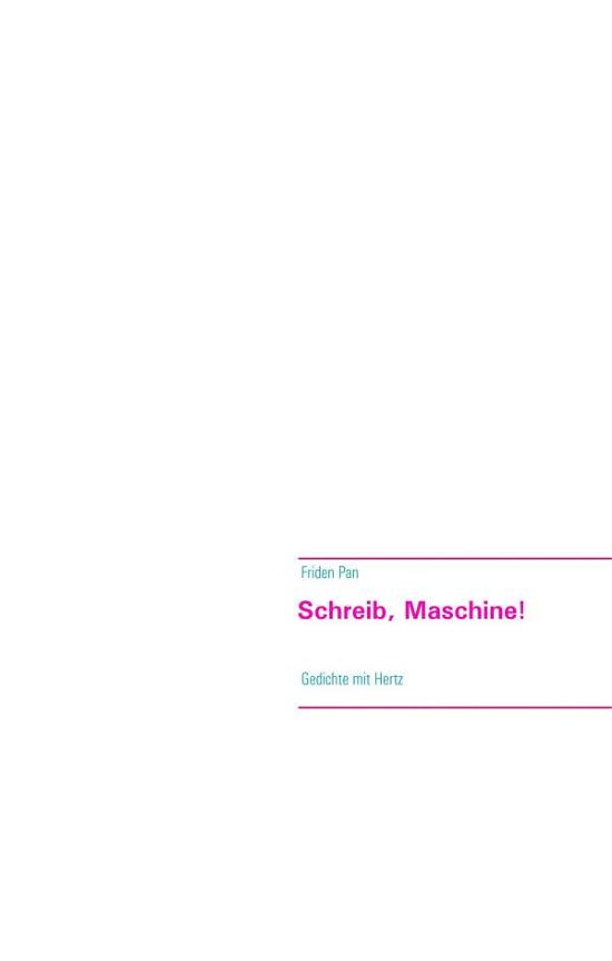 Cover for Pan · Schreib, Maschine! (Book)
