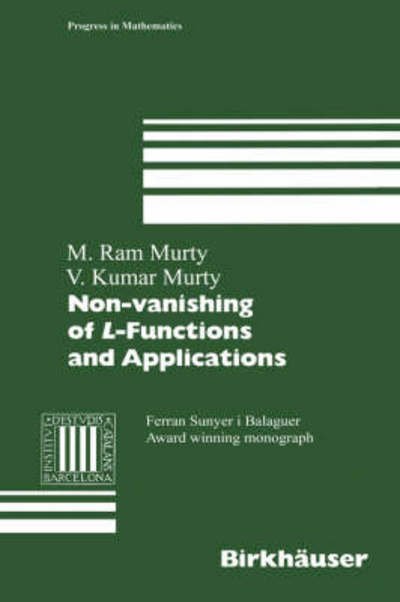 Cover for V. Kumar Murty · Non-vanishing of L-functions and Applications (Progress in Mathematics) (Hardcover Book) (1997)