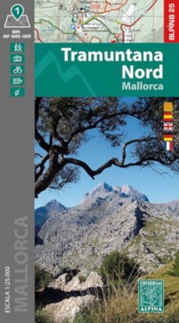 Cover for Mallorca -Tramuntana Norte GR11 map&amp;hiking guide (Map) (2024)