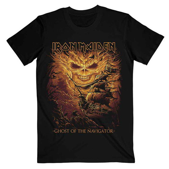 Iron Maiden Unisex T-Shirt: Ghost of the Navigator - Iron Maiden - Mercancía - Global - Apparel - 5055979962014 - 5 de enero de 2017