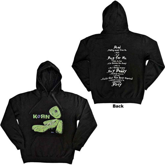 Korn Unisex Pullover Hoodie: Issues Tracklist (Back Print) - Korn - Gadżety -  - 5056561094014 - 