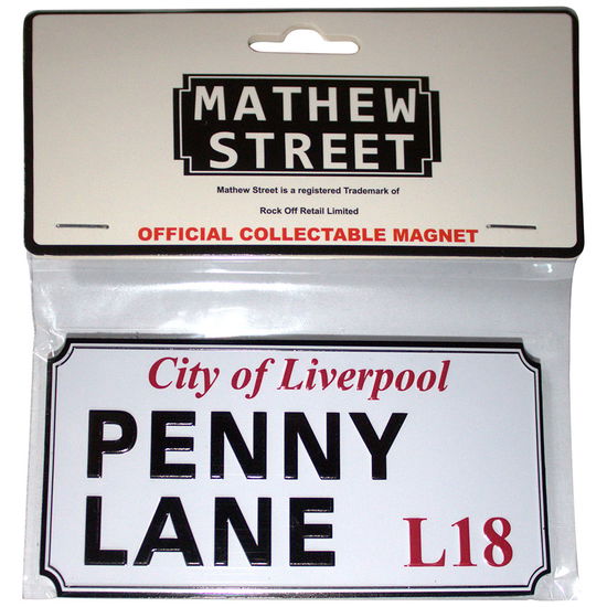 Cover for Rock Off · Rock Off Fridge Magnet: Penny Lane Liverpool Sign Embossed (Magnet)