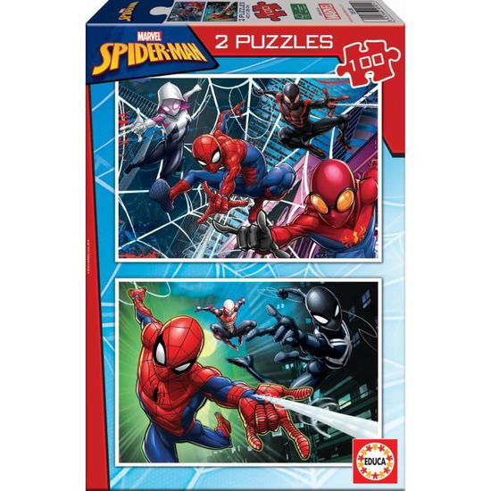 Educa - 2x100 Pcs - Spider-man Puzzle (80-18101) - Educa - Gadżety - Educa - 8412668181014 - 