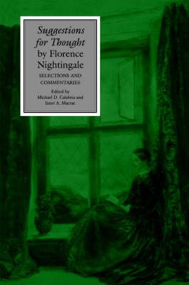 Cover for Florence Nightingale · Suggestions for Thought by Florence Nightingale: Selections and Commentaries - Studies in Health, Illness, and Caregiving (Taschenbuch) (1994)