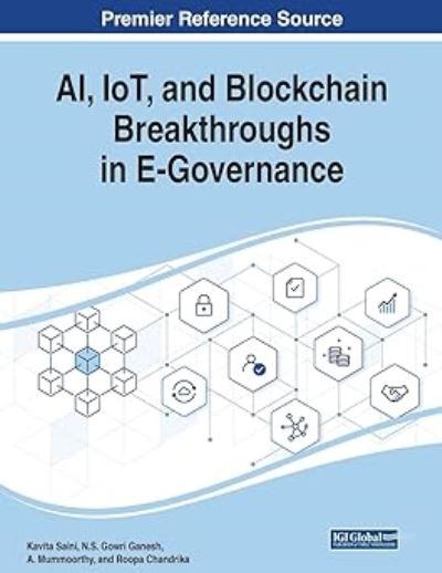 Cover for Kavita Saini · AI, IoT, and Blockchain Breakthroughs in E-Governance (Book) (2023)