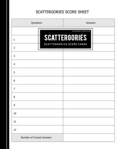 Cover for Black and White Publishing · Black and White Publishing Scattergories Score Card (Paperback Bog) (2019)