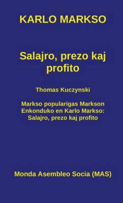 Cover for Karlo Markso · Salajro, prezo kaj profito (Gebundenes Buch) (2016)