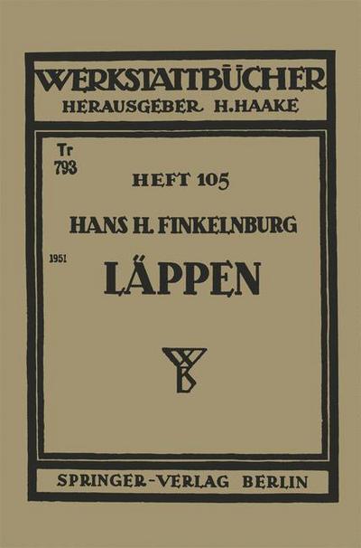 Cover for H H Finkelnburg · Lappen - Werkstattba1/4cher (Paperback Book) [German edition] (1951)