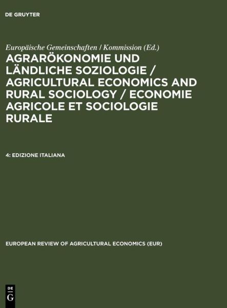 Cover for Europaische Gemeinschaften / Kommission · Edizione Italiana (Hardcover Book) (1979)