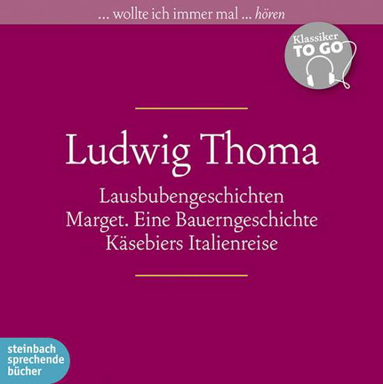 Cover for Ludwig Thoma · Ludwig Thoma, 5 CD (Book) (2015)