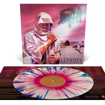 Death · Leprosy (LP) [Limited Pink, White & Blue Splatter Reissue edition]  [Foil Jacket] (2024)